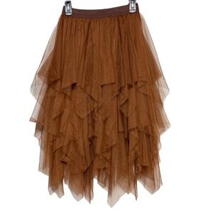 Fairy Grunge Goblincore Tulle Midi Skirt Womens Size S Renaissance Whimsigoth